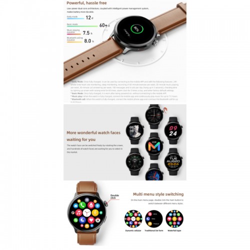 Mibro Lite 2 Dual-Core Main Chip 1.3" Amoled HD Display Bluetooth Calling Smartwatch With Dual Straps